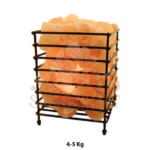 Iron Wrought Basket with Salt Chunks 4-5 Kg