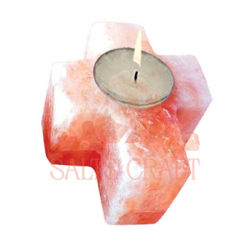 CROSS SHAPE TEA LIGHT CANDLE HOLDER