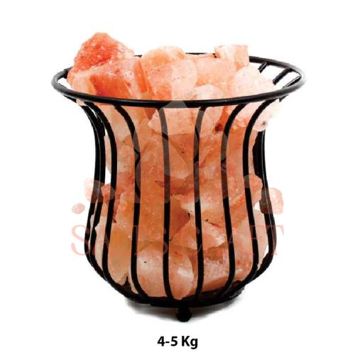 Iron Wrought Basket with Salt Chunks 4-5 Kg