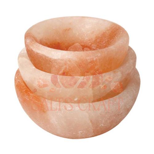 Crystal Salt Bowls Set of 3 Pieces